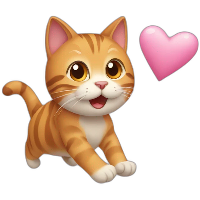 A cat falling in love emoji