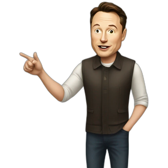 man pointin at elon musk  emoji