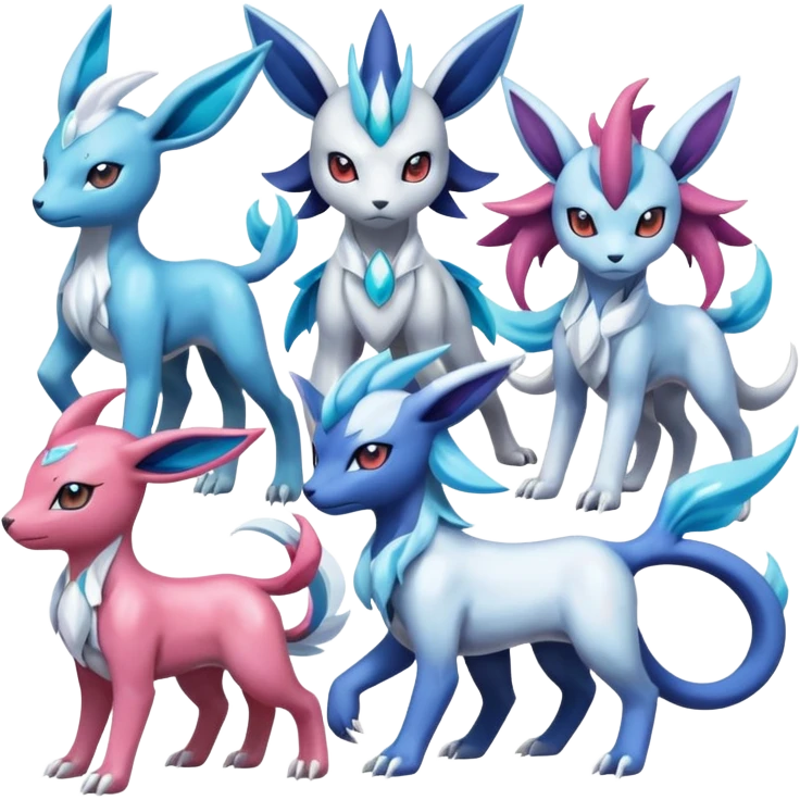 Primarina-Absol-Glaceon-Suicune-Amaura-Dialga-fusion emoji