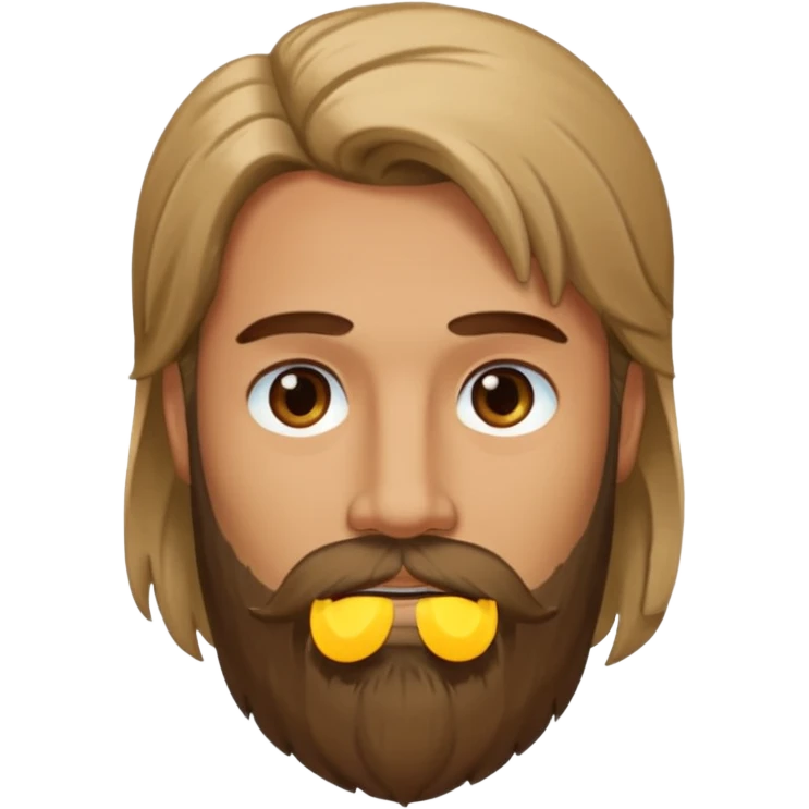 refree long hair and a beard but no moustache  emoji