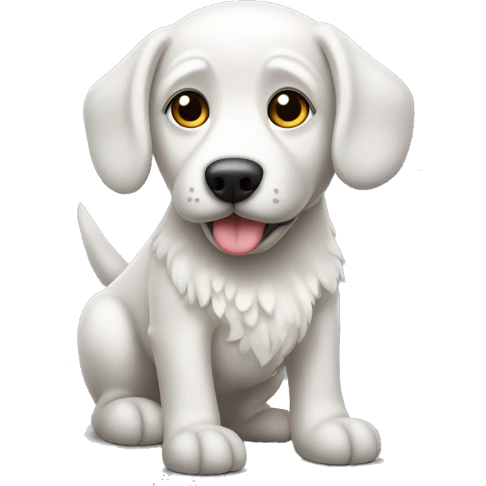 Weißer Kleiner Hund  emoji