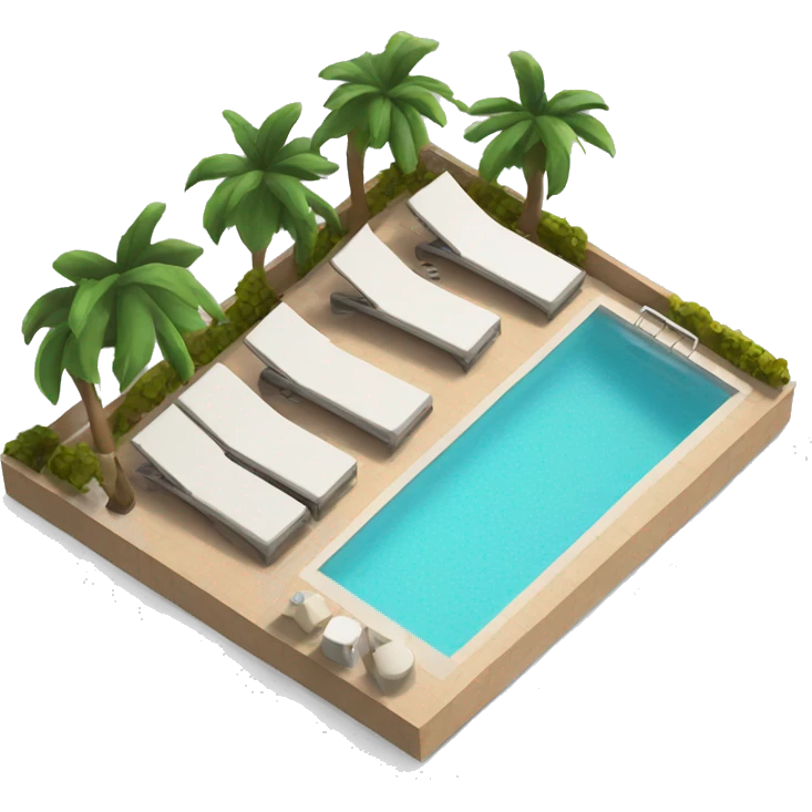 hotel minimalista con piscina relax emoji