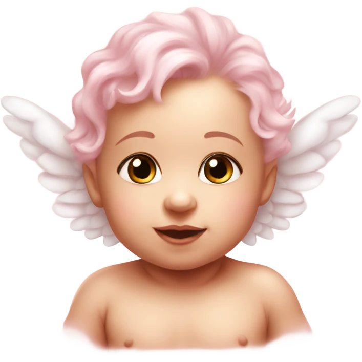 Soft pink Cherub baby realistic emoji