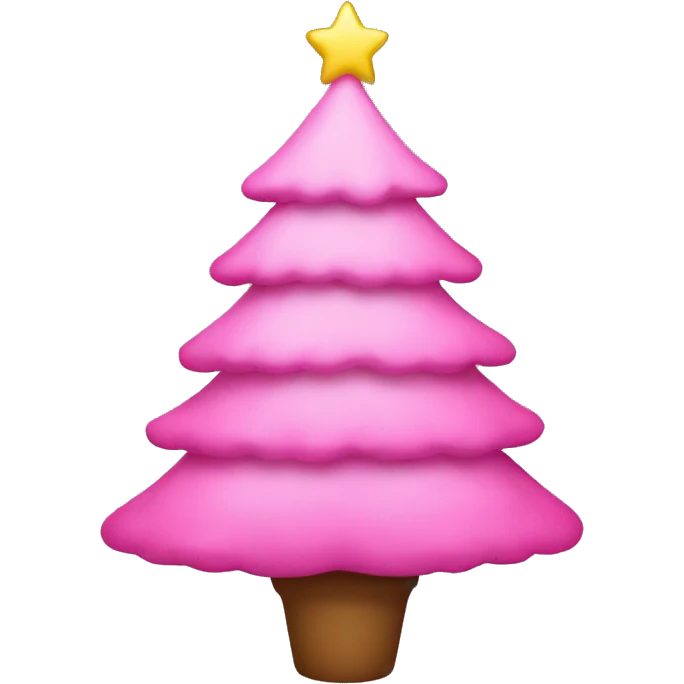 Pink Christmas tree emoji