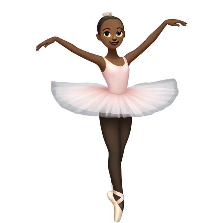 ballerina on pointe in a black swan tutu emoji