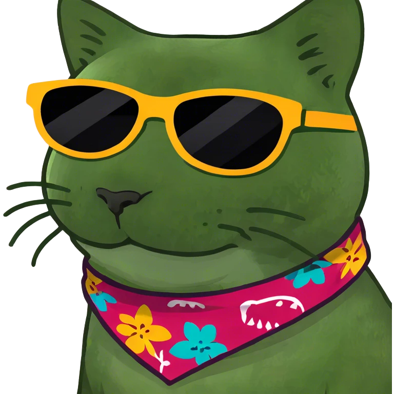 Cat with sunglasses emoji