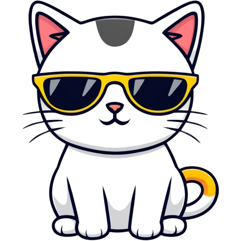 Cat with sunglasses emoji