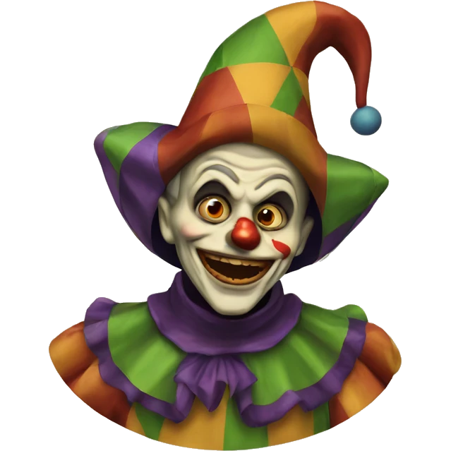 vintage scary jester  emoji