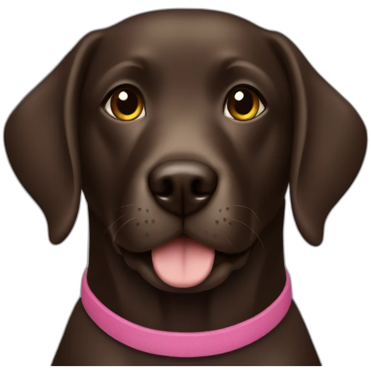 dark brown Labrador girl dog emoji