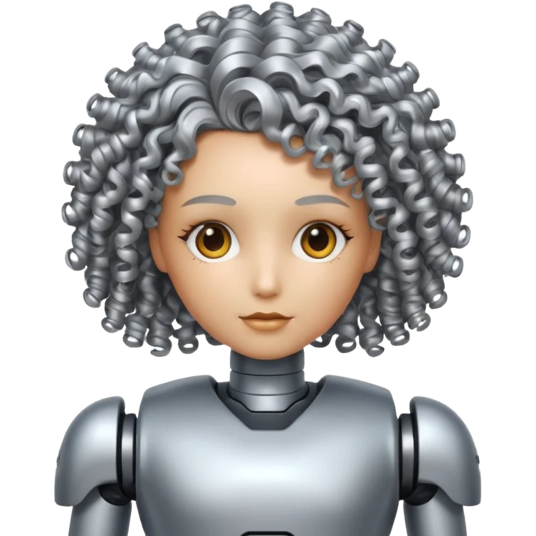 robot curly hair emoji