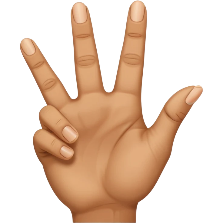 a closed hand with the index finger and middle finger pointing emoji