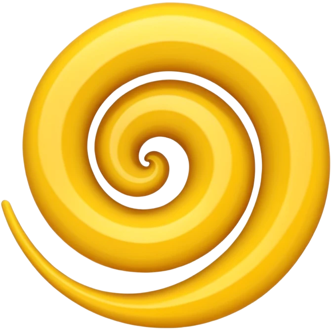 Thin Yellow Spiral swirl emoji