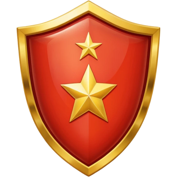 a shiny shield with the USSR flag inside emoji