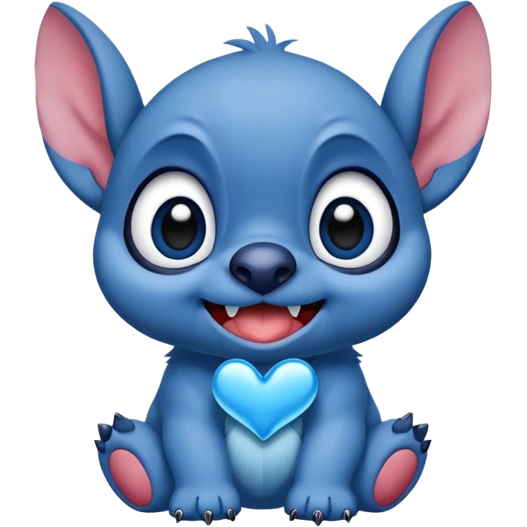 Stitch lanzando besos emoji