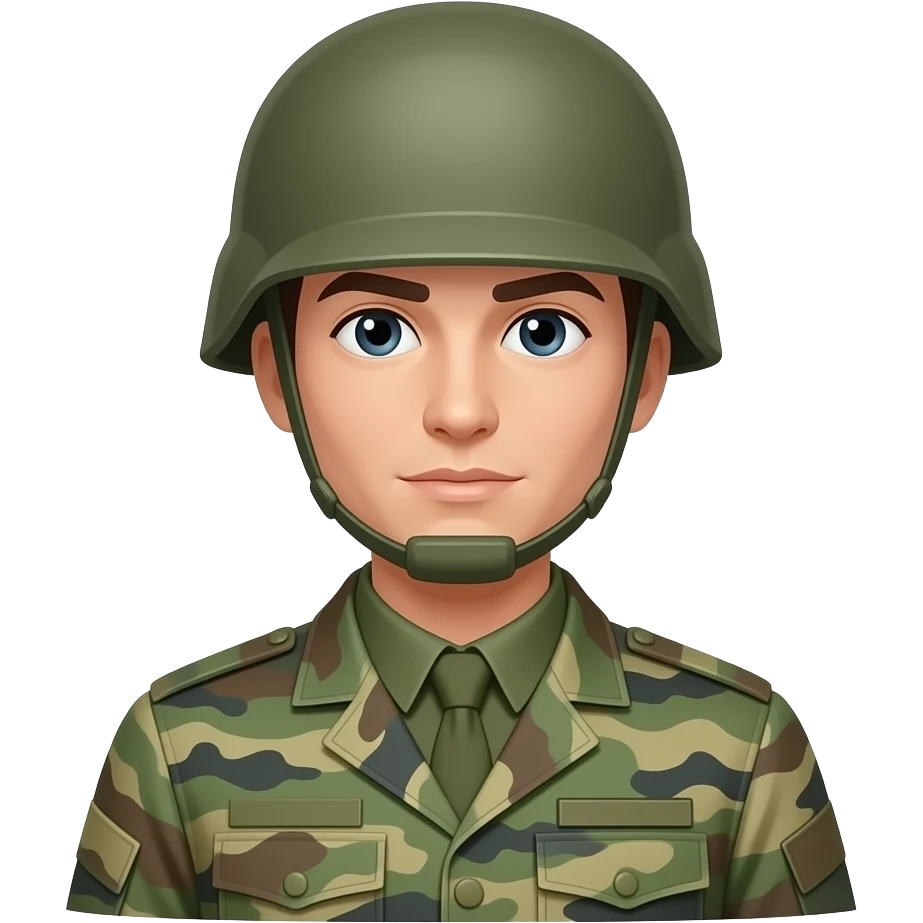 minimalist soldier emoji