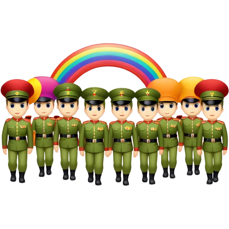 Gay pride army emoji