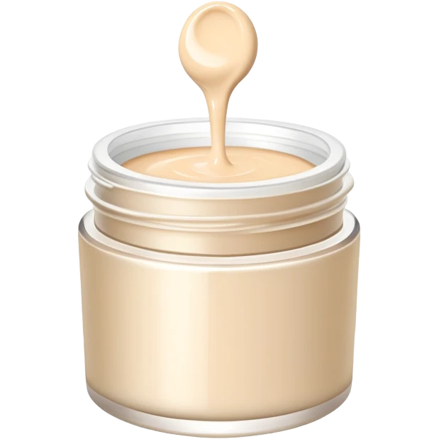 Pale beige cosmetic cream pot emoji