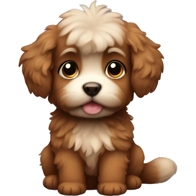 brown fluffy puppy emoji