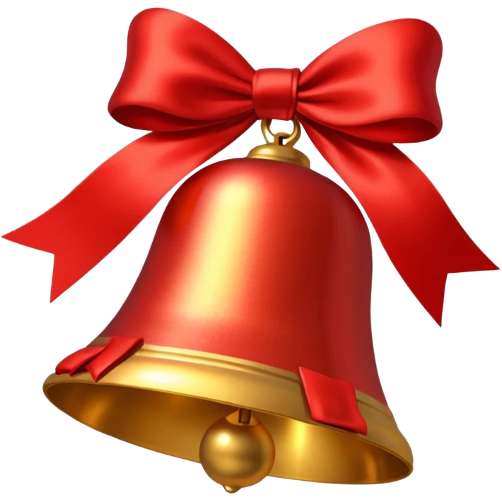 gold Christmas bell emoji