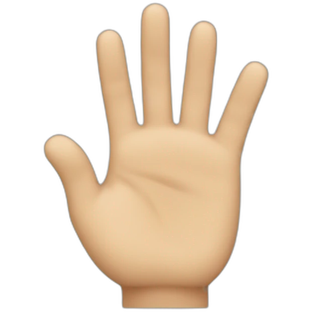 Thanks with three fingers emoji