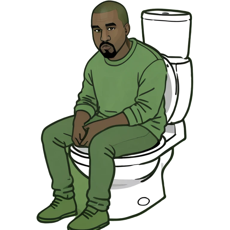 kanye west on the toilet emoji