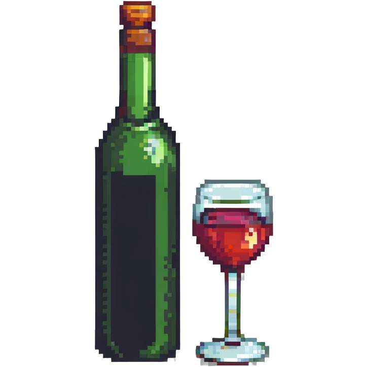 wine bottle and glass emoji