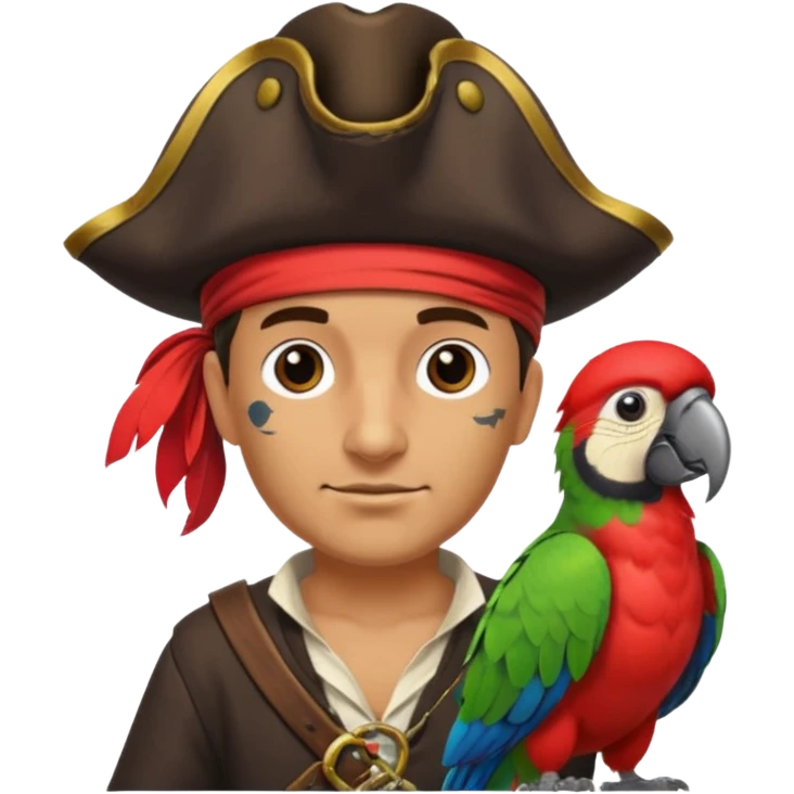 pirate and parrot emoji