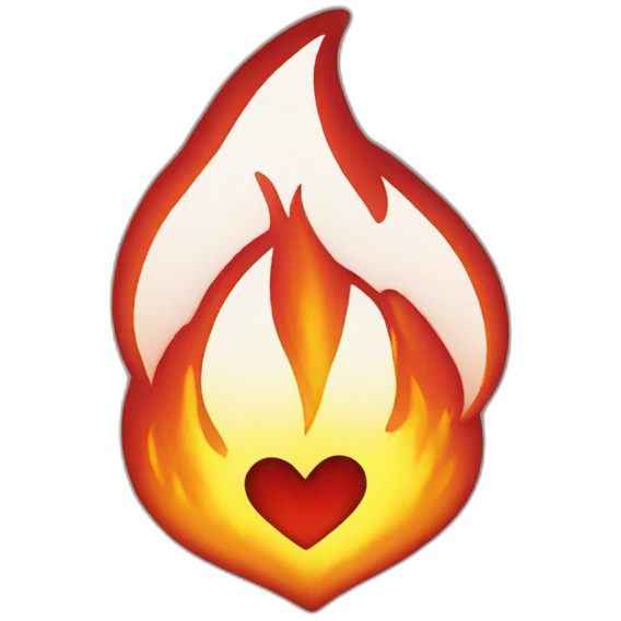 Heart fire emoji