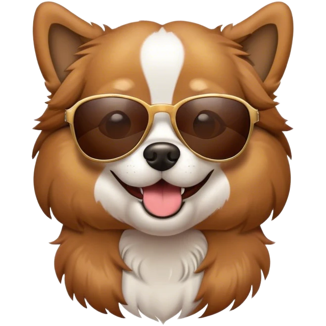 Dog with sunglasses emoji
