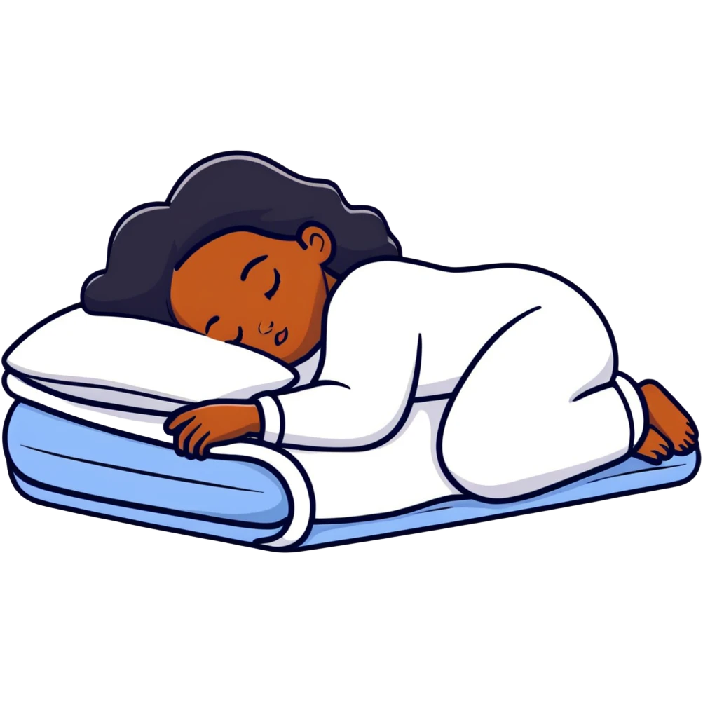 Black girl sleeping clean girl emoji