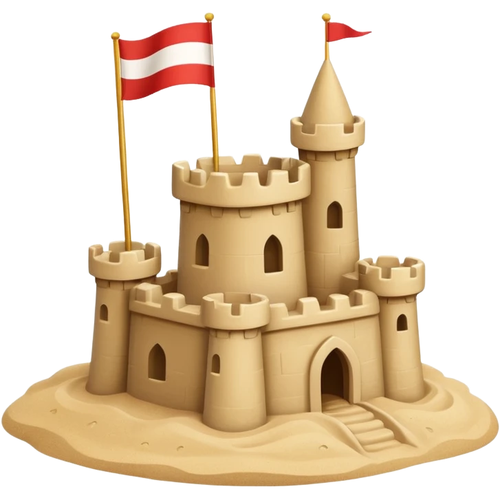 little sand castle emoji