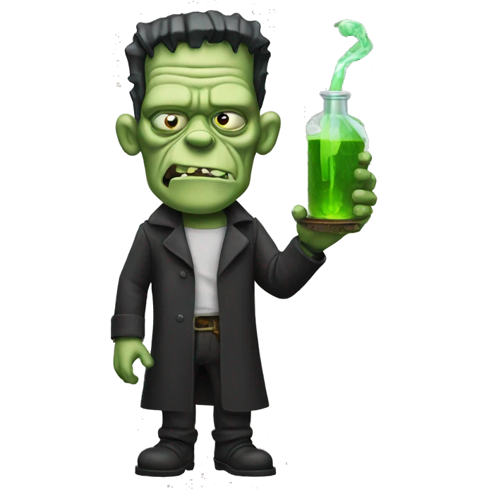 frankenstein holding bong emoji