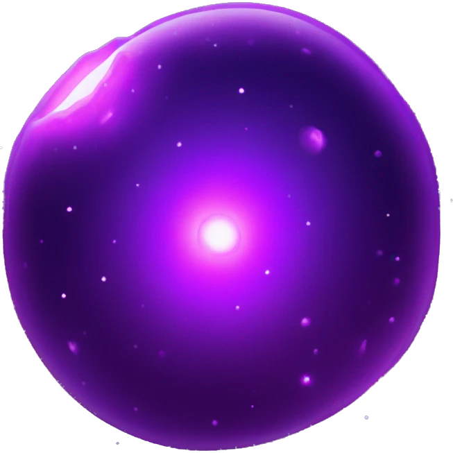 a glowing only purple space artifact emoji