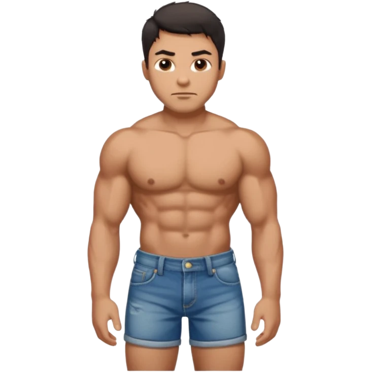 manly denim shorts emoji