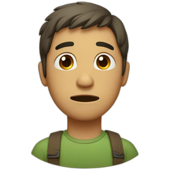 Sad in outside but happy inside emoji