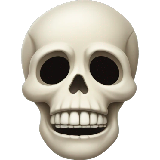 2d Cartoon Skull salute emoji