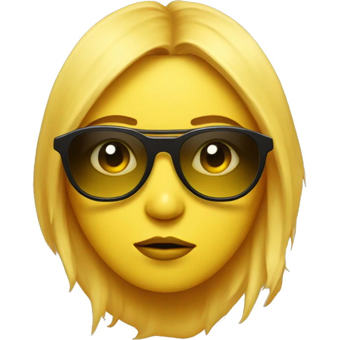 yellow circe face with sunglasses and sad face  emoji