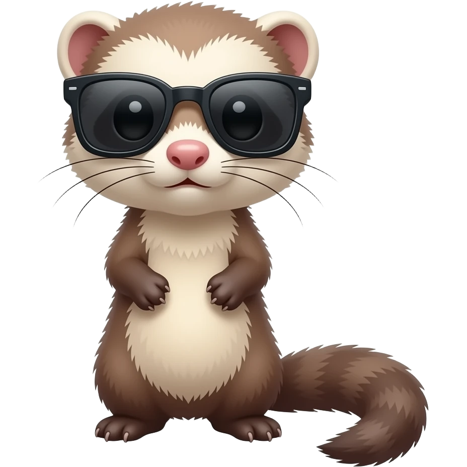 ferret with sunglasses emoji