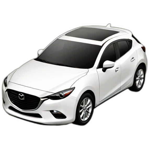 THE BEACH SHADOW, Mazda 3,  Sticker, RELAX, Monochrome, Chibi, Outline, Vector, Yellow background, Detail, Conversation cloud emoji