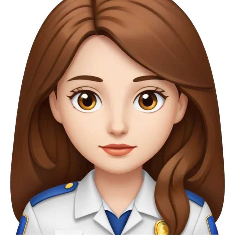 A beautician woman with fair skin with long brown hair emoji