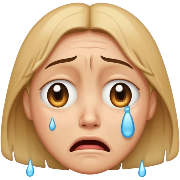 crying face emoji, expressive and clear emoji