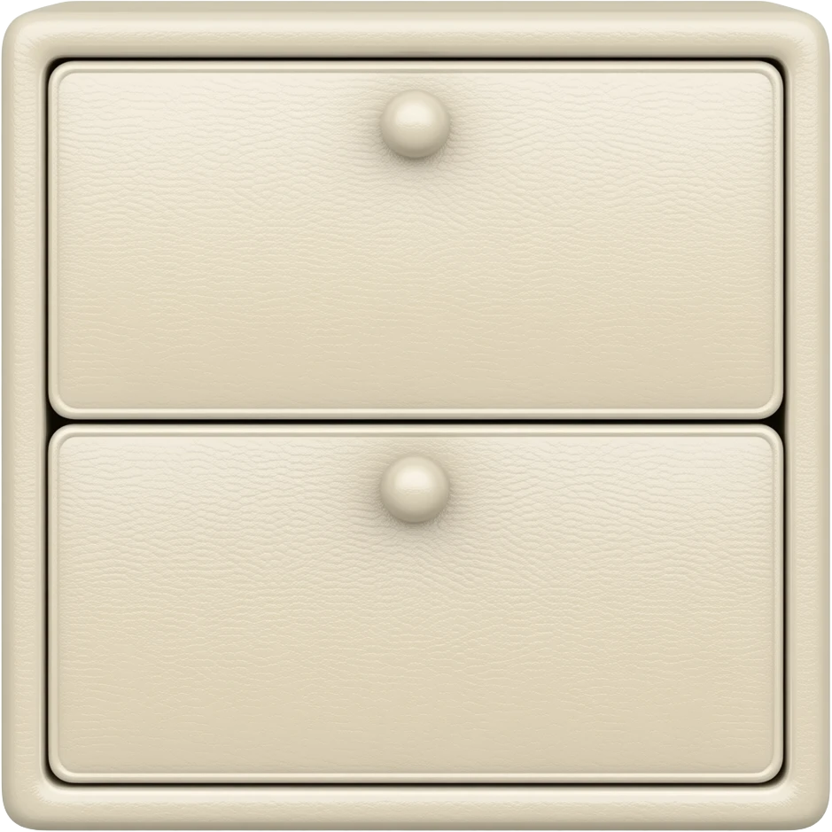 leather drawer with light cream emoji
