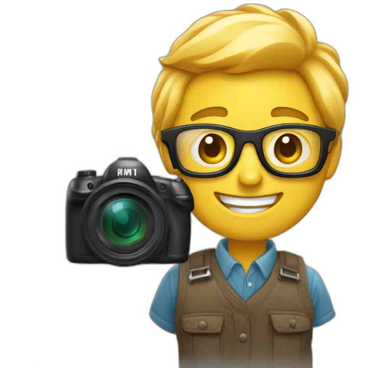 Photographe heureux emoji