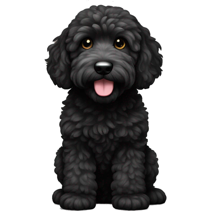 Black goldendoodle  emoji