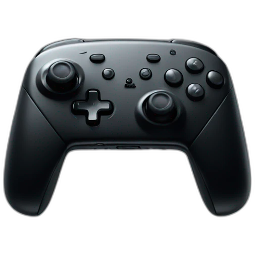 Black Nintendo switch pro controller emoji