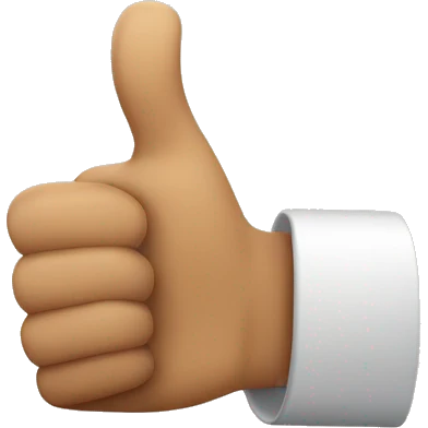 thumbs up and thank you emoji