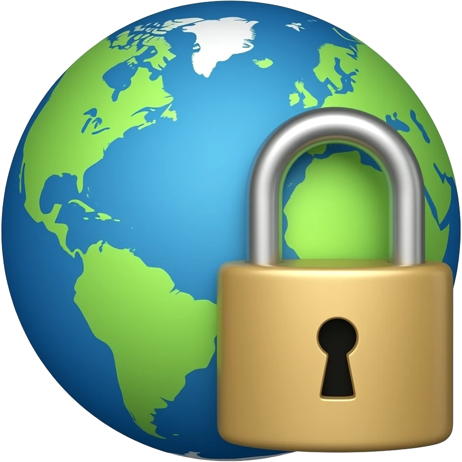 lock and earth emoji