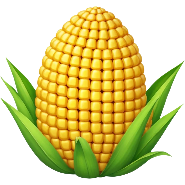 Corn in the shape of a ball emoji