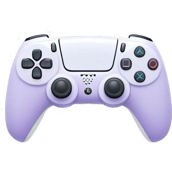Ps5 pastel purple and white controller  emoji