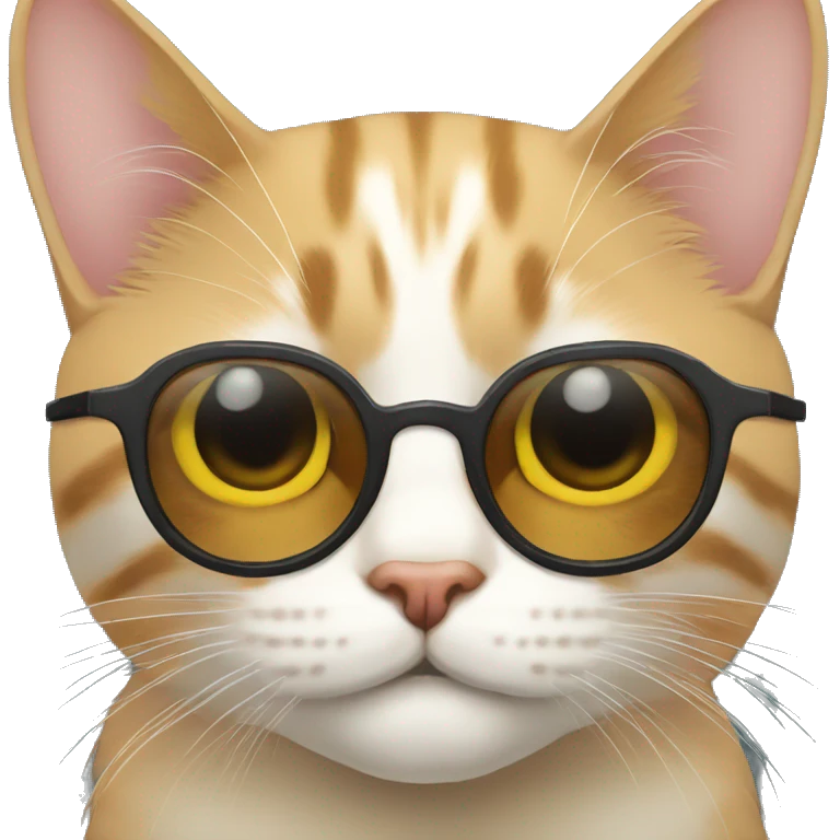 gato con lentes emoji